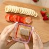 Fruit Slicer Cup Strawberry Slicer Stainless Steel Vegetable Fruit Slicer Portable Household Salad Slicing Tool Kitchen Gadget