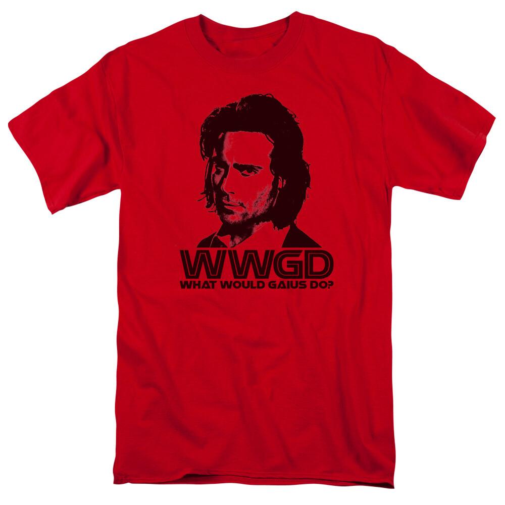 Battlestar Galactica WWGD T Shirt Licensed Sci-Fi TV Show Classic Tee New Red XXXL