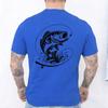T-shirt per Amanti della Pesca da Uomo Cuore da Pescatore Stampa Pesce Persico Grafiche Magliette Casual a Manica Corta Abbigliamento Maschile Oversize