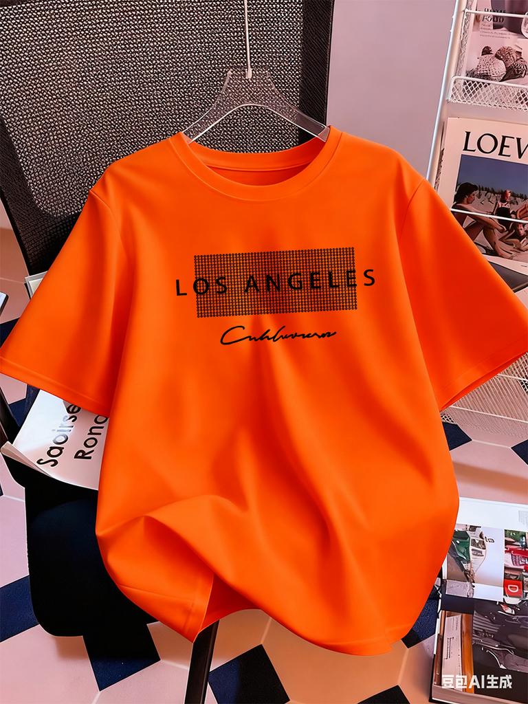 Los Angeles California Usa Prints Short Sleeve TShirts Womens Summer Cotton Tee Shirts Loose ONeck Soft Tops Street Clothes