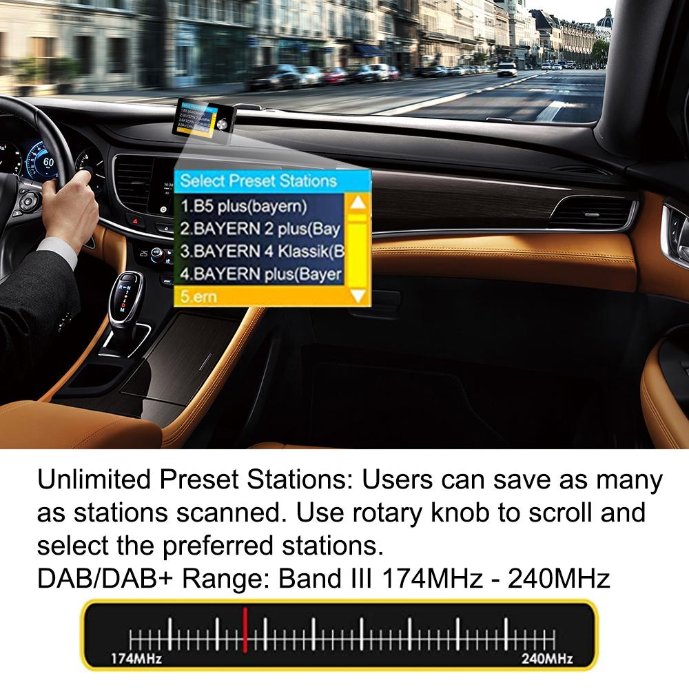 2.8 Inch for European Android Car Radio Color Screen Dab Receivers Dab+ Antenna Adapter Mxc Interface Support Bt Udisk Tf Card Fm