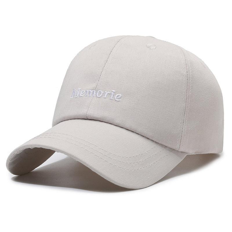 Letter Memorie Embroidered Baseball Cap Round Top Breathable Hat Gift Adjustable