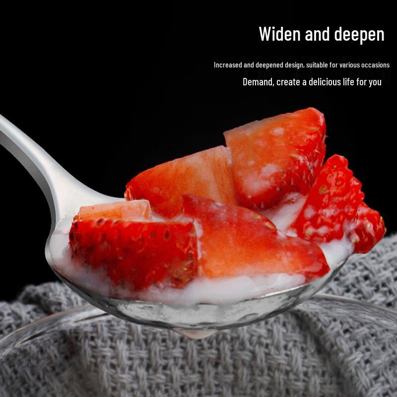 Shibua Thickened Stainless Steel Round Spoons