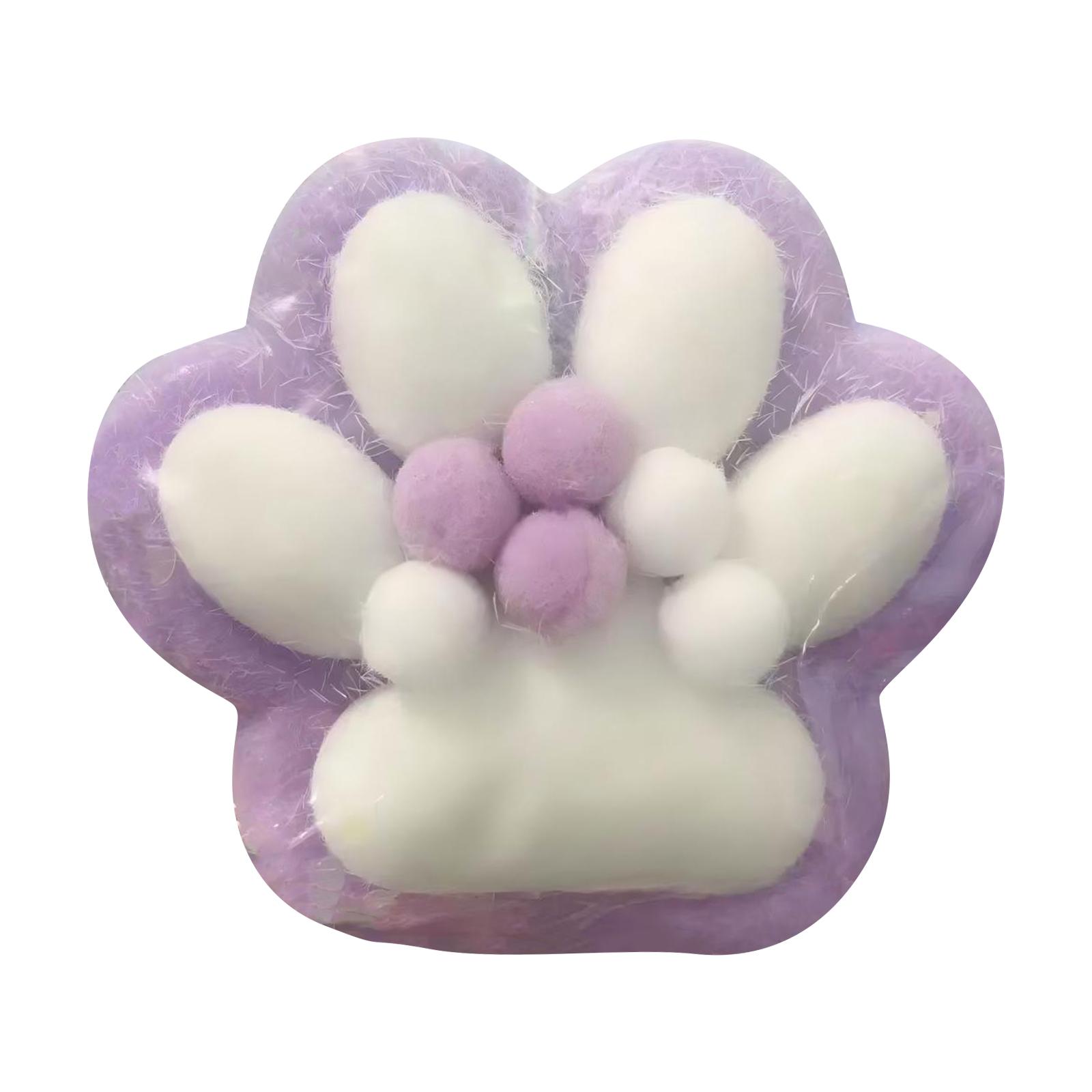 

Soft Animal Paw Shaped Cushion Plush Decorative Pillow for Home Office Sofa Bed Chair Back Support Toy Gift One Size фіолетовий