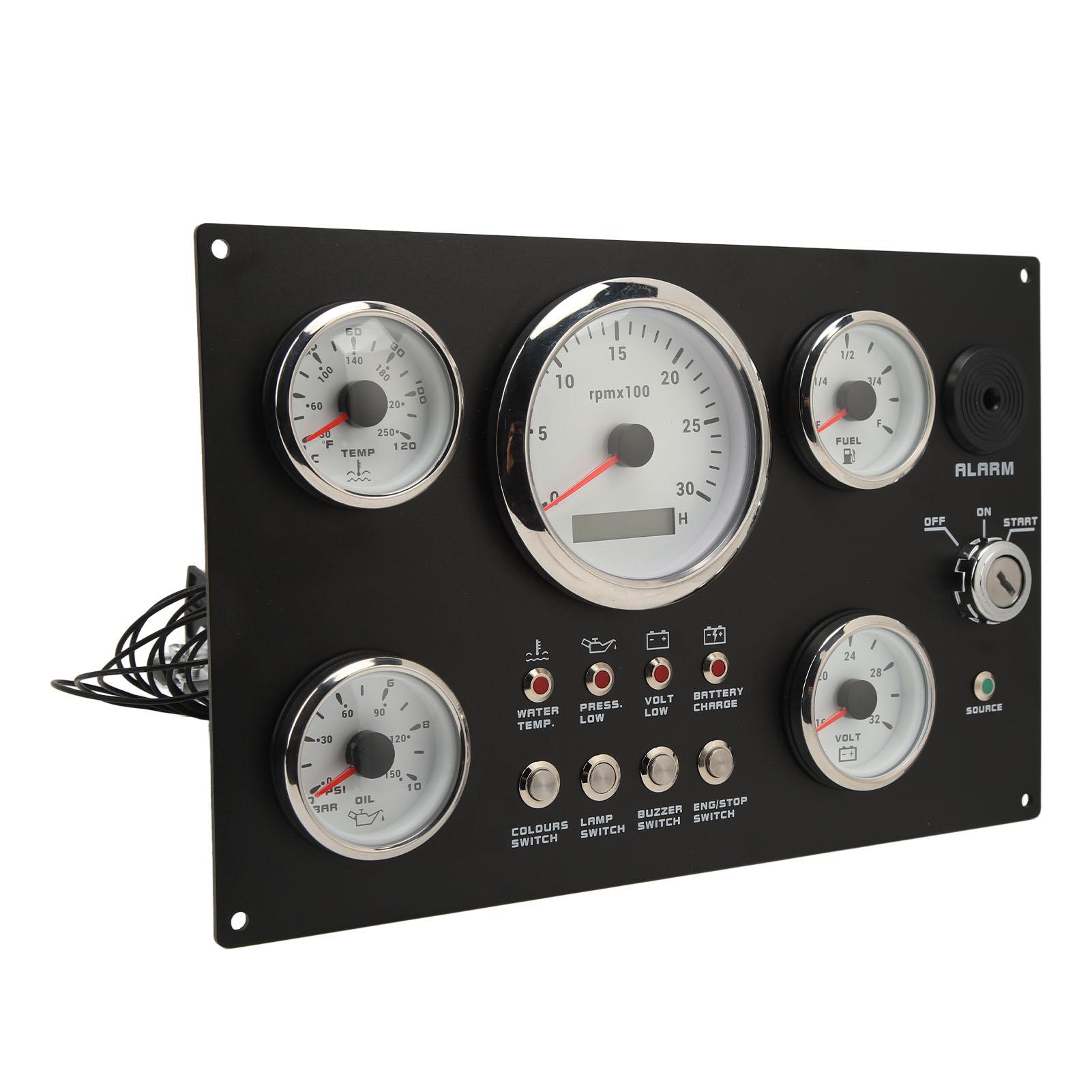 

5-ти циферблатная приборная панель 7 цветов подсветки 3000 об/мин максимальное давление масла напряжение дисплей для морского