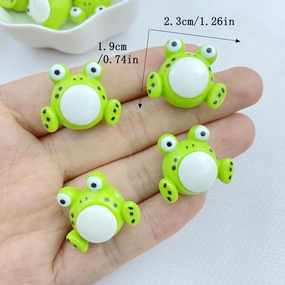 10Pcs New Models Colorful Cartoon Frog Series Resin Scrapbook DIY Jewelry Hairpin Headrope Decoration Crafts Diy Accessories