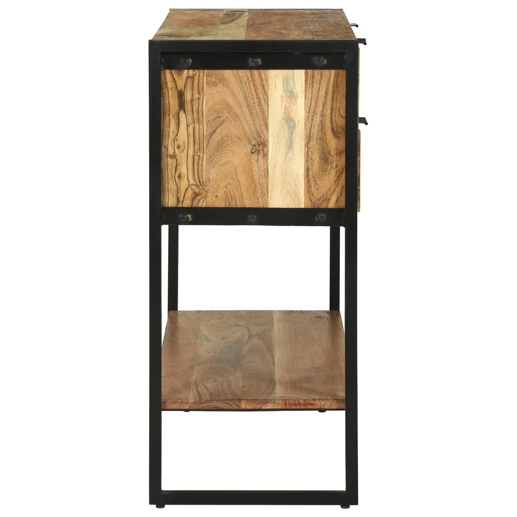 Console Table Brown 90 x 35 x 80 cm Solid Wood Acacia