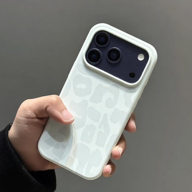 Ins Leopard Pattern Liquid Silicone Case For iPhone 17 11 12 13 14 15 16 Pro Max Plus Air Soft Camera Control Button Soft Cover