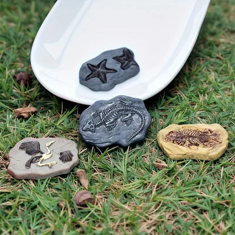 Mini Dinosaur Fossil Model Set Vintage Resin Statues With Fish Bird Designs Micro Landscape Dolls House Ornament Toy Diy Crafts