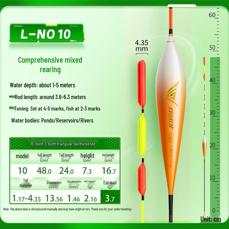 Xiao Feng Xian Triangle Tail Fishing Float: Eye-catching Thickened Tail for Wild Fishing, Ideal for Crucian Carp.