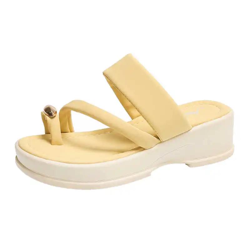 Fashion Sumer With Strap Women's Fitness Shoes Low Heel Sandals For Women Summer Slippers For Sneakers Sports Hand Made Teniz