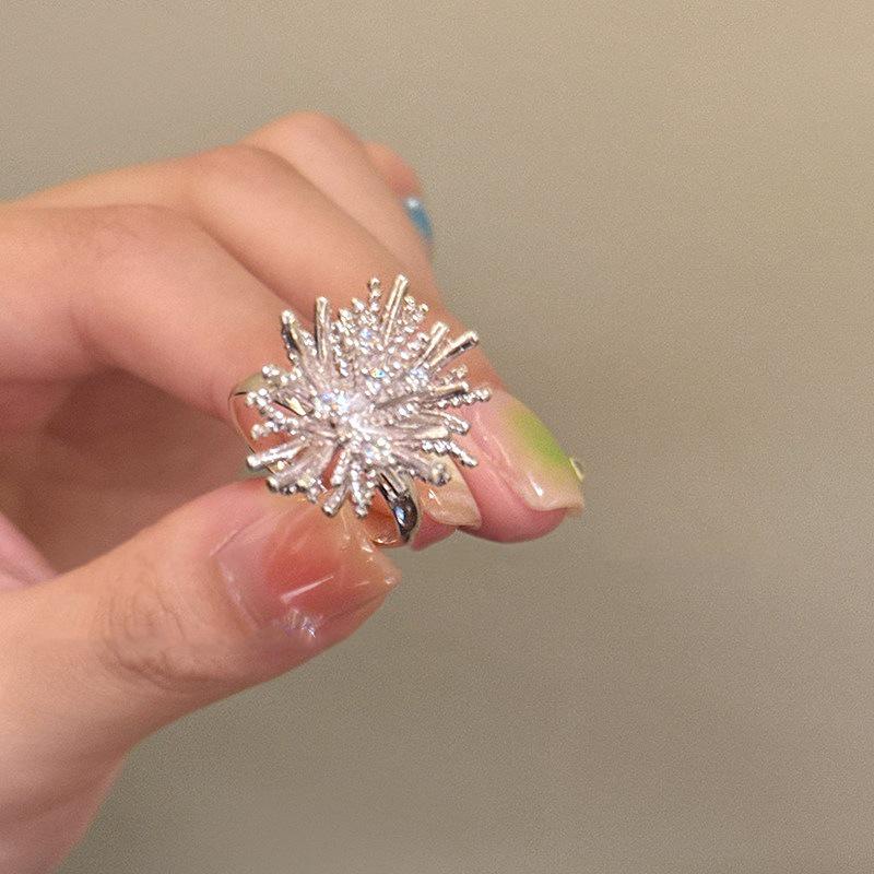 Exquisite Adjustable Dandelion Ring: Elegant, Light Luxury, and Versatile Open Design for Women Adjustable Open jz7964
