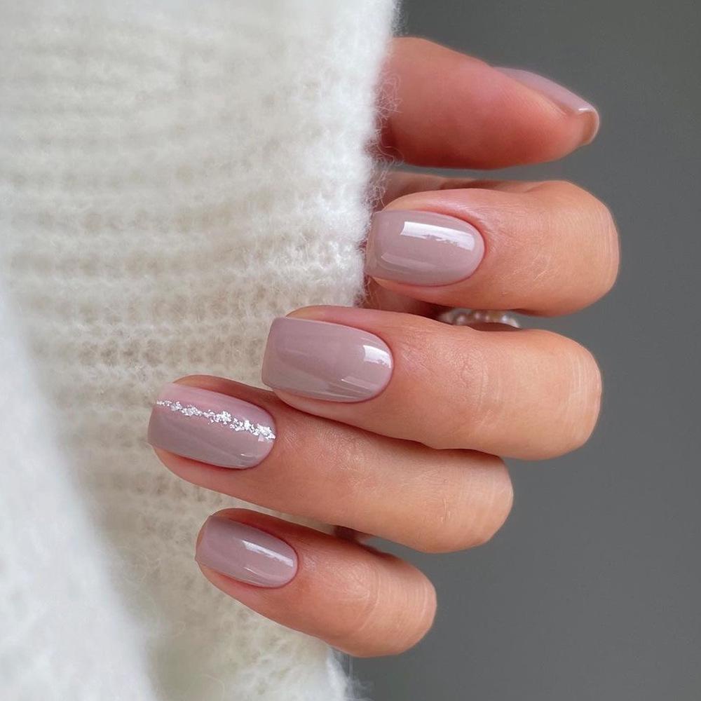 

Pink & Purple Solid Color Nail Art Stickers: Short Wearable Fake Nail Tips JP2908 [Glue Included]