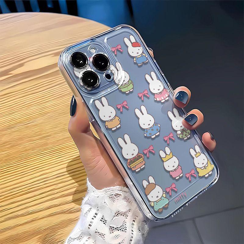Przezroczyste etui Tulip Miffy Space dla Apple 17 Pro Max, precyzyjnie dopasowane do 14, 15, 16 Pro