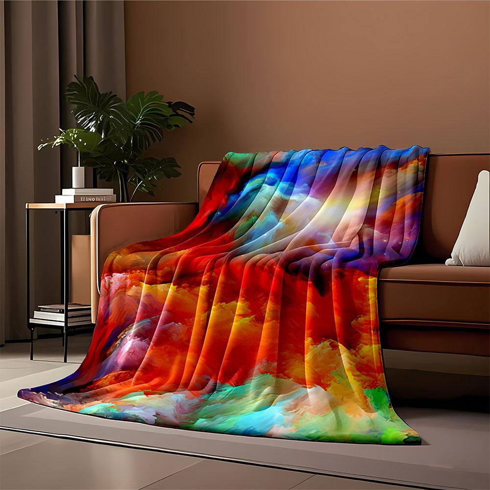 Vibrant Abstract Skyburst for All Seasons Blanket Lunch Break Throw Gift