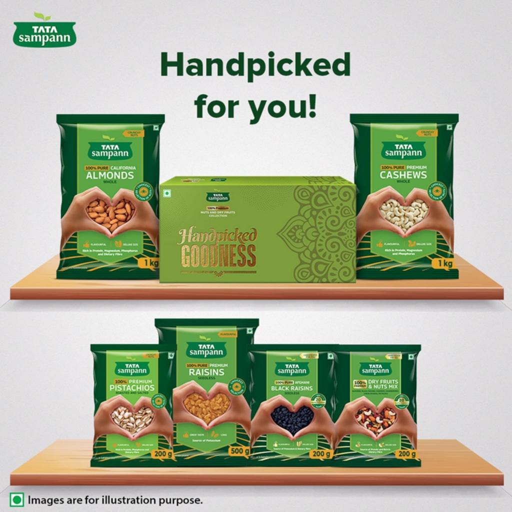 Tata Sampann Afghani Black Raisins Seedless 100% Pure Kali Kishmish Delicious Snack Rich in Potassium and Fibre 200 g Pack