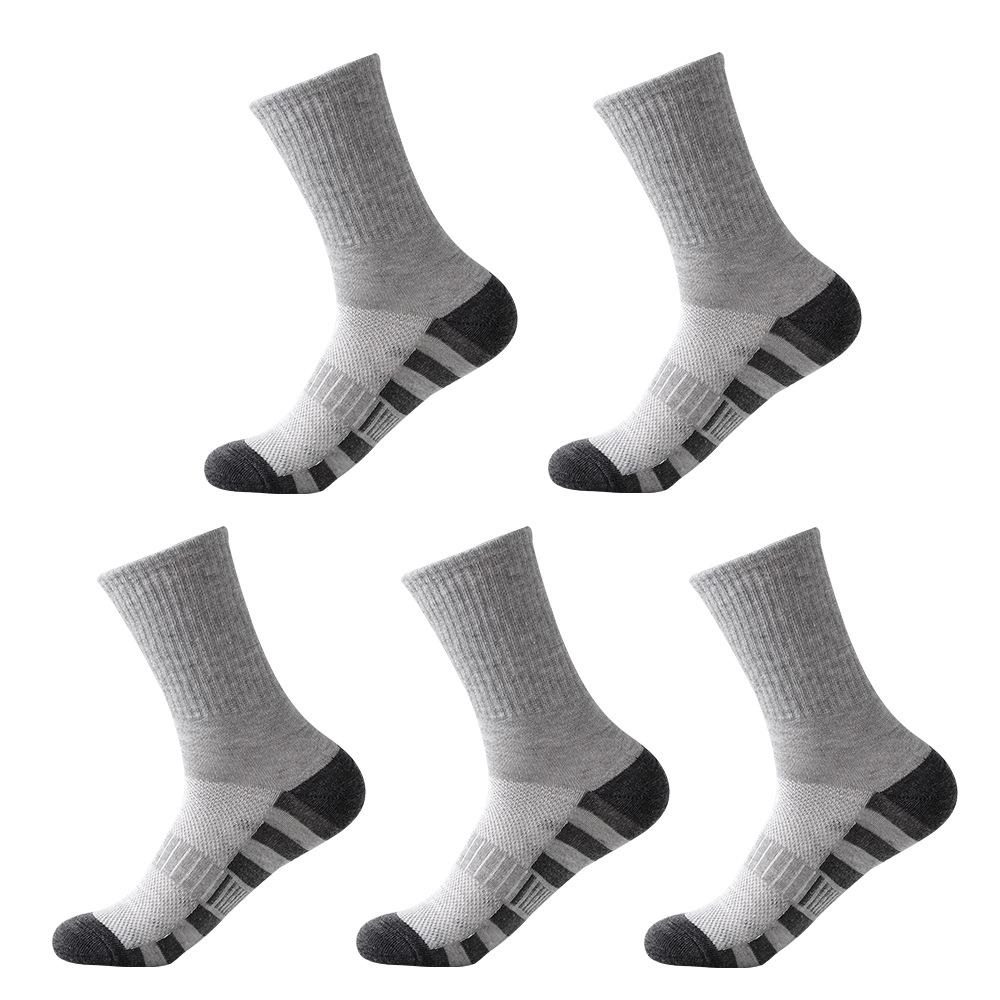 Men's Plus Size Color Block Mid-Calf and Over-the-Knee Sports Socks
