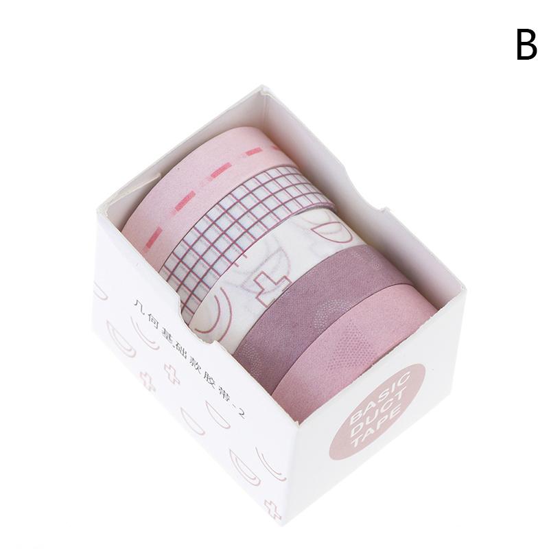 

5 рулонов/коробка набор однотонных цветных лент малярная лента клейкая лента для скрапбукинга