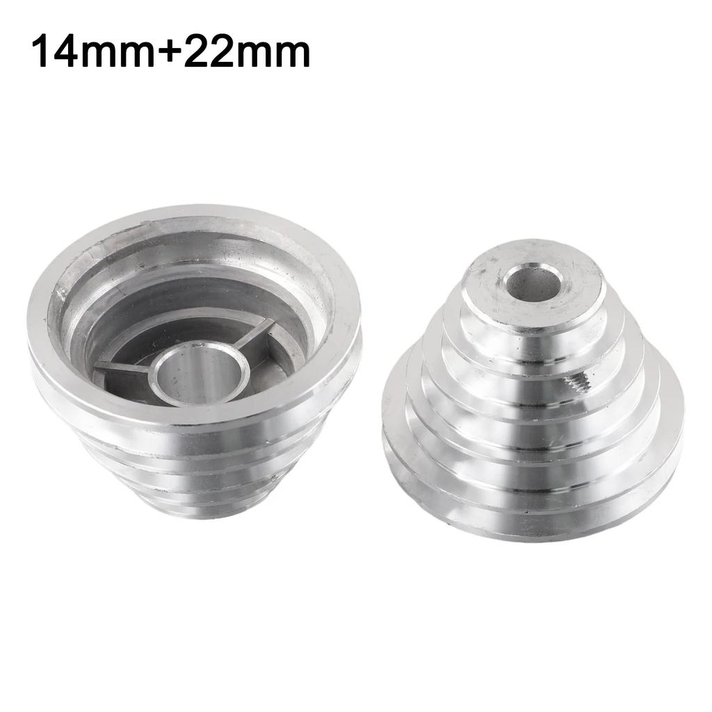 Aluminum Pagoda Pulley Wheel 14mm & 22mm Options for Motor Shaft Drive Compatible with A Type V Shaped Timing Belt
