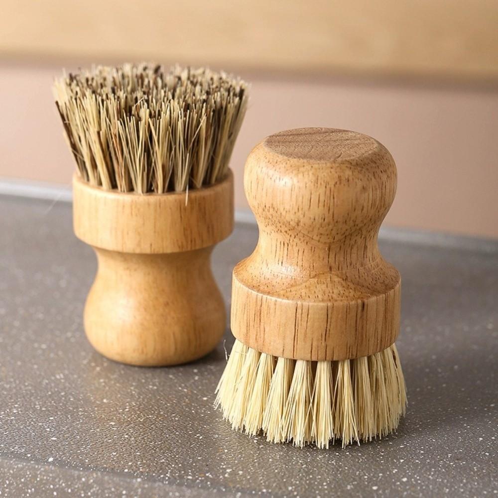 Portable Dish Scrub Brushes Wooden Handle Dishwashing Brush Kitchen Cleaning Brush  Dishwashing