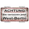Vintage Berlin City War Metal Tin Sign | Retro Store & Bar Wall Decor Poster | Home Art Plaque