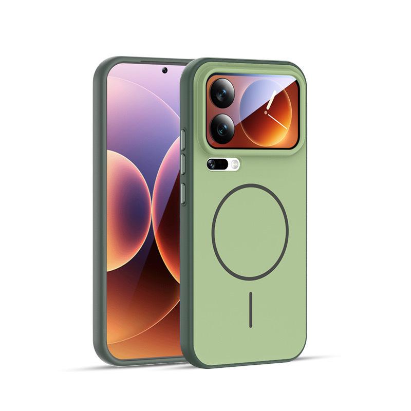Suitable for Xiaomi Mi 11promax Mobile Phone Case, New Skin-feeling Contrasting Color 11 Magnetic Suction Large Hole All-inclusive Anti-drop Cover
