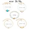 Women Bohemian Style Love Heart Turtle Turquoise Beads Bracelet 5 In 1