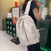 Schoolbag Student schoolbag Junior high school Korean version bear print texture backpack College style Campus class travel backpack