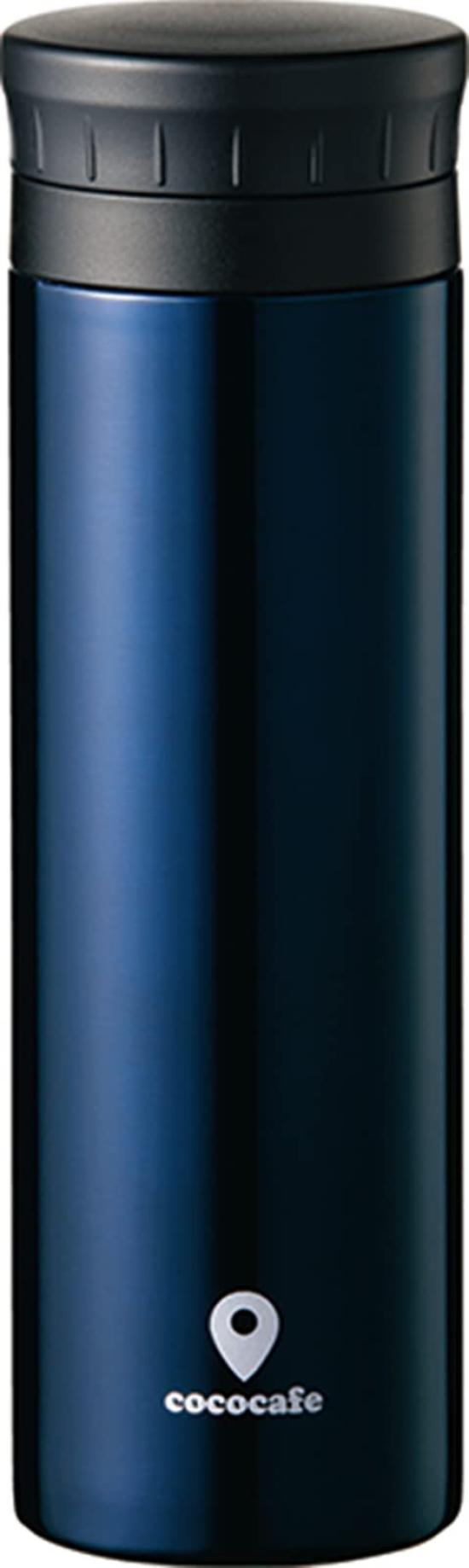 

Kakusee cococafe Vacuum Double-Layered Mug, 300ml, Navy, Lightweight Model