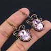 Pink Kunzite Earrings Gemstone Jewelry, 999 Copper Wire Wrapped Earrings, Handmade Beautiful Jewelry Earrings