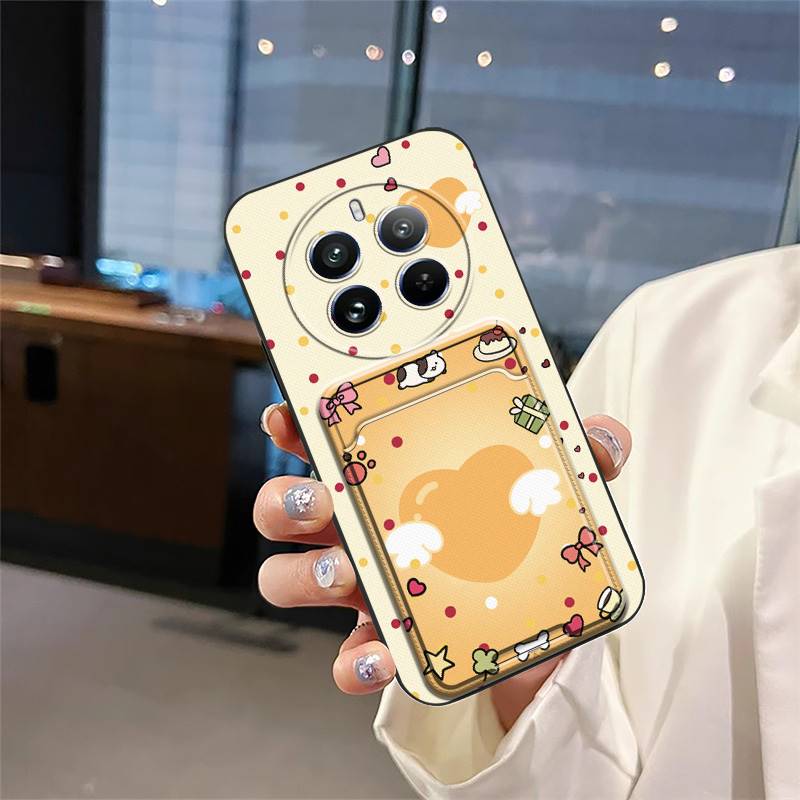 Durable Card Sleeve Phone Case For Realme12 Pro 5G/12Pro+/Extreme Edition Card Slot Full Wrap Protective Anti-knock Cute