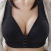 Grande taille Sexy soutien-gorge Push Up fermeture avant couleur unie brassière sans fil Bralette poitrine sans couture soutiens-gorge gilet pour les femmes