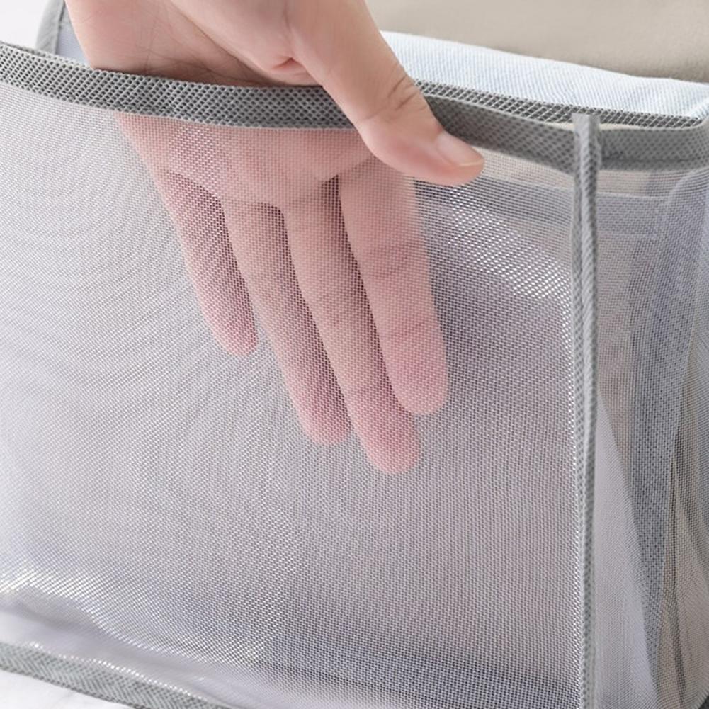 11-Grid Foldable Underwear Socks Organizer With Dividers Storage Box Breathable Underwear Socks Bra Closet Drawer Container