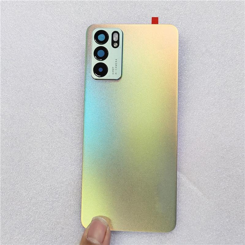 For OPPO Reno 6 5G Back Battery Cover Back Glass Cover Rear Door Housing Panel Replacement Parts