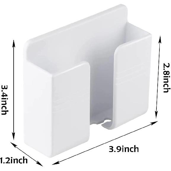 Smartphone Charging Station Wall Mount Multifunction Dock Storage Organizer Box Remote Control Holder Shelf Bracket Space Cup Holders 5
