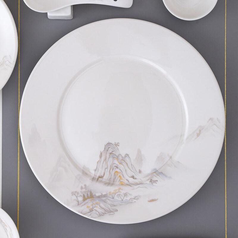 New Chinese Style Landscape Ceramic Tableware Set