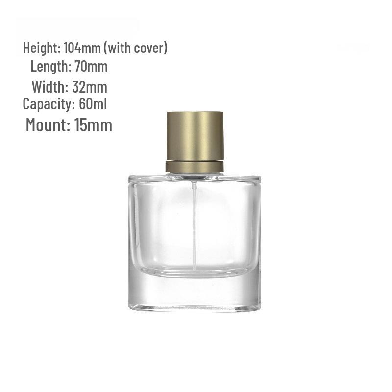 Transparent Glass Spray Perfume Bottle - Empty Cosmetic Decanter