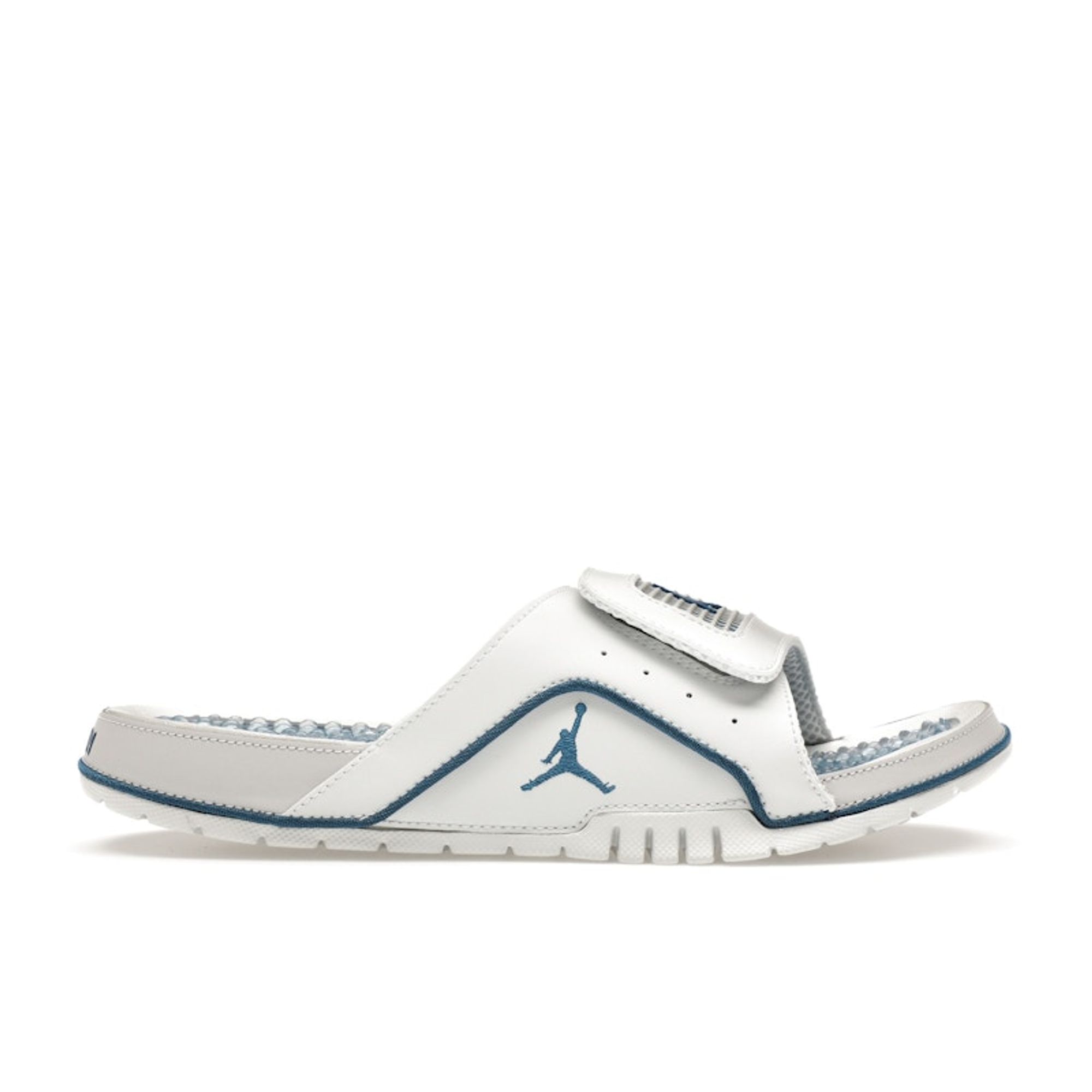 

Air Jordan Hydro 4 Retro Slide Industrial Blue Мужские кроссовки Белый Молочный Нейтрально-серый 532225-141 48.5