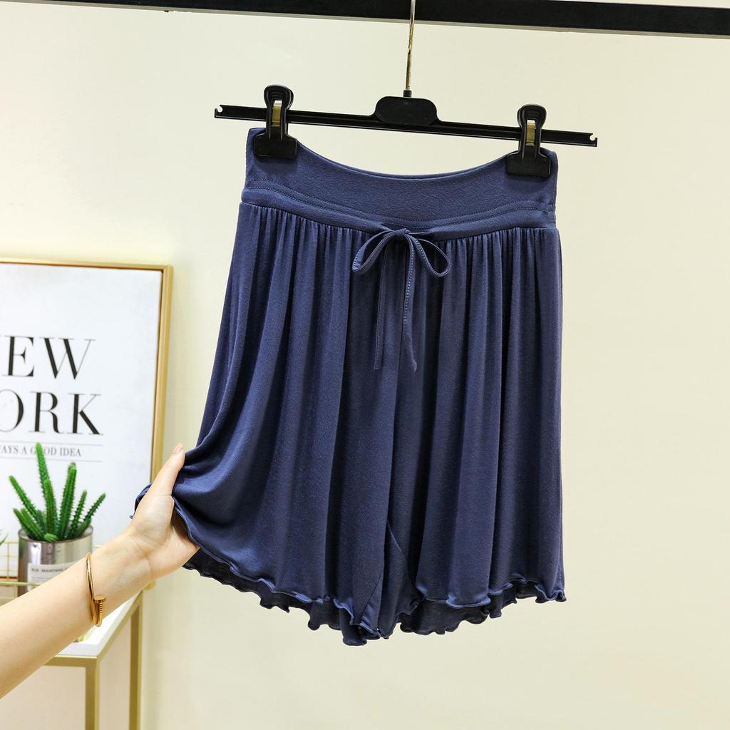 Women's Modal High-Waisted Lace-Up Summer Pajama Shorts