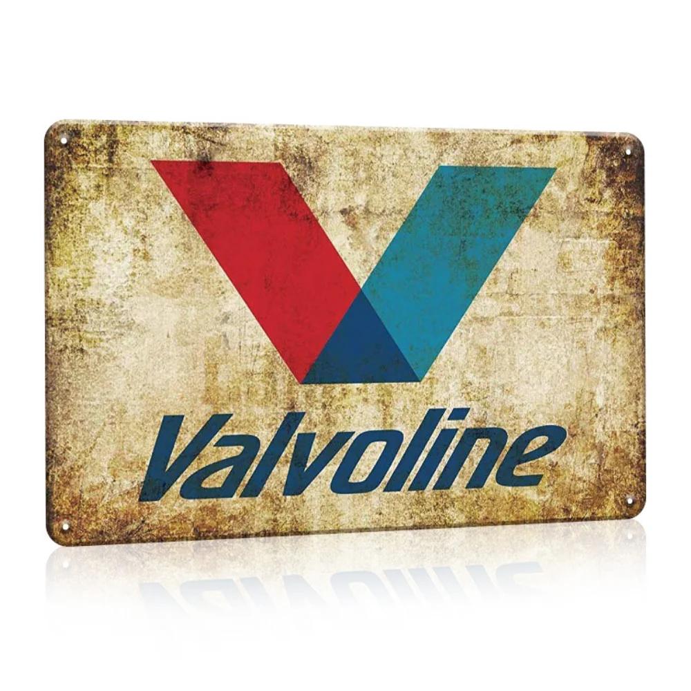 Valvoline Garage Oil Tin Sign: 8x12 Inch Retro Vintage Plaque – Perfect Wall Decor for Garage, Bar, or Club