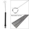 Retractable Metal Steel Wire Strands Drum Brush Stick Loop End Insruments Cleaning Accessory