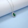 Women's European American-style Fairy Style Cross-Border Necklace 925 Silver Bezel Setting Cultured Gemstones Retro Pendant