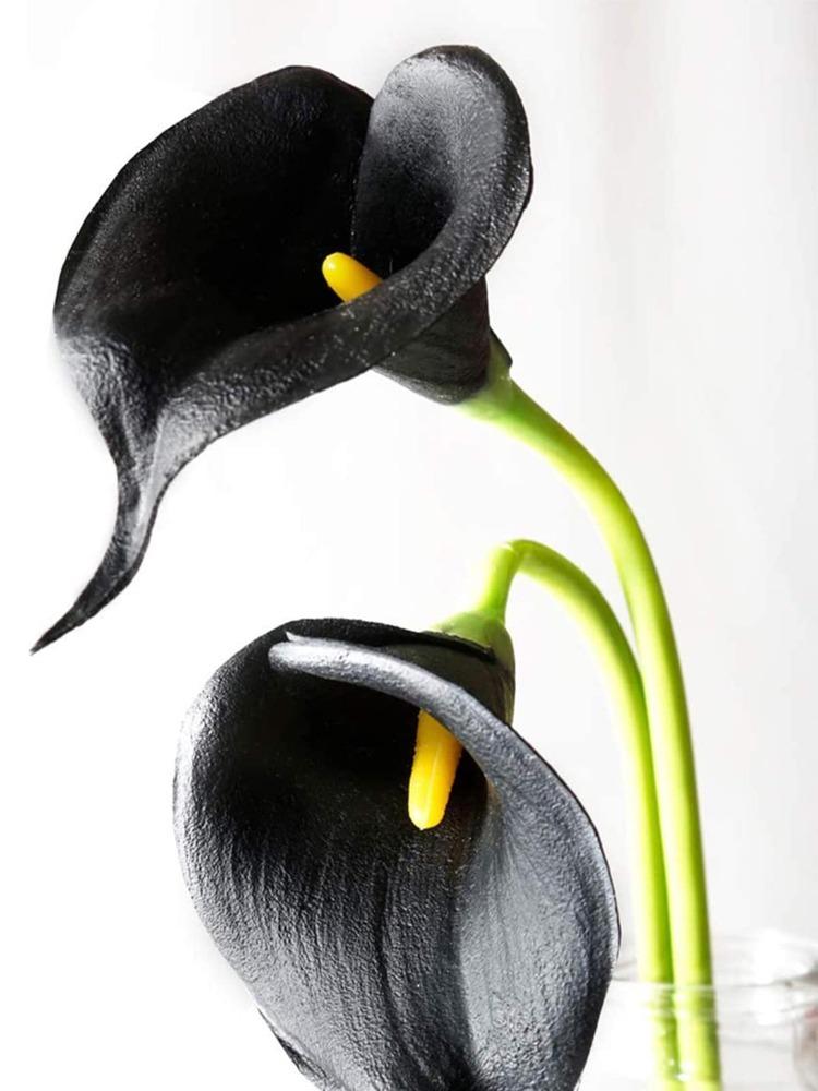 Lot de 24 lys calla artificiels au toucher réaliste, pour bouquet de mariage, décoration de fête