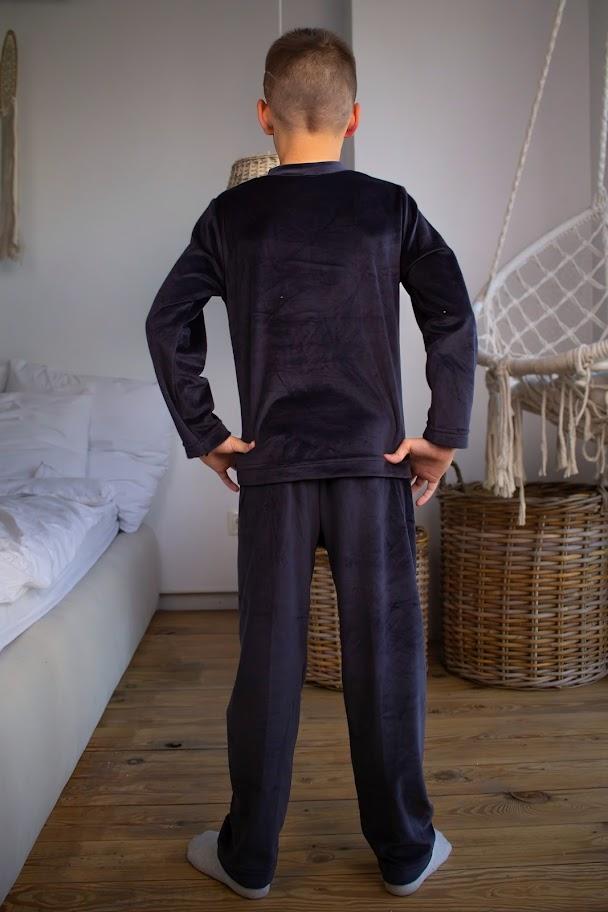 Pyjamas – Plüsch-Velours-Set für Teenager-Jungen, Warmer Winterkomfort, Winter, 6412-030 HC