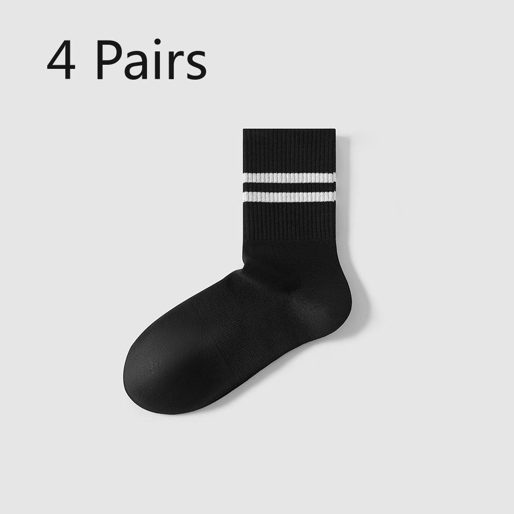 

4 пары женских длинных носков Four Seasons Medium Blossom, впитывающих пот, дышащих, антибактериальных, для спорта 4 pairs чёрный