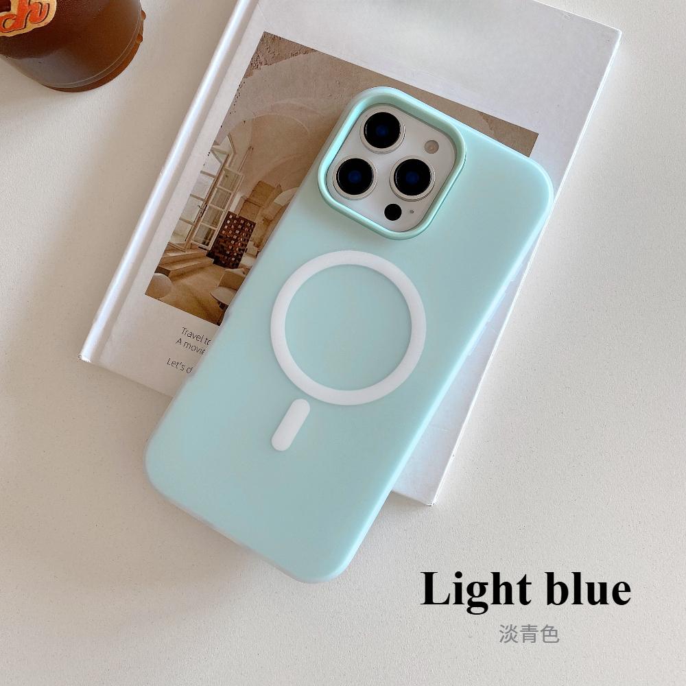 Luxury Candy Matte for Magsafe Case for iPhone 17 Air 16 15 14 13 12 Pro Max 11 16Plus 16E 17Pro Magnetic Clear 2 IN 1 Cover