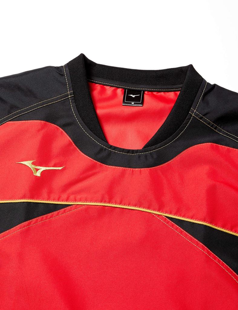 Mizuno Tough Breaker Training Chinese Size 2XL Shirt, Wear, 32ME8583, Red/Black,