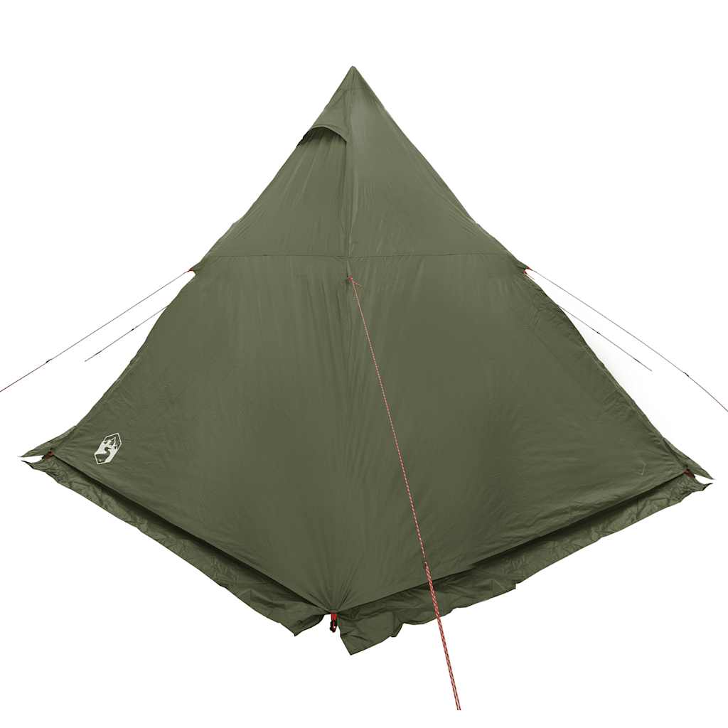 Tipi Family Tent for 6 People Olive Green Waterproof
