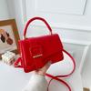 Simple Bag Women's Spring New Portable Cambridge Bag Candy Color Fashionable Oblique Shoulder Bag