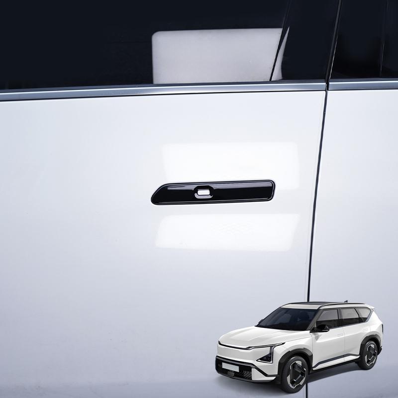 For Kia EV5 2024 2025 LHD/RHD 4PCS Carbon Fiber /Black External Door Handle Cover Trim External Accessories